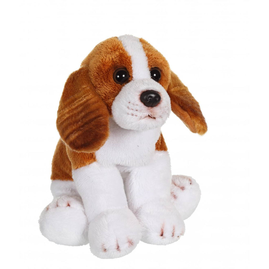 Peluche - peluche floppipup cavalier king charles - 22 cm blanc