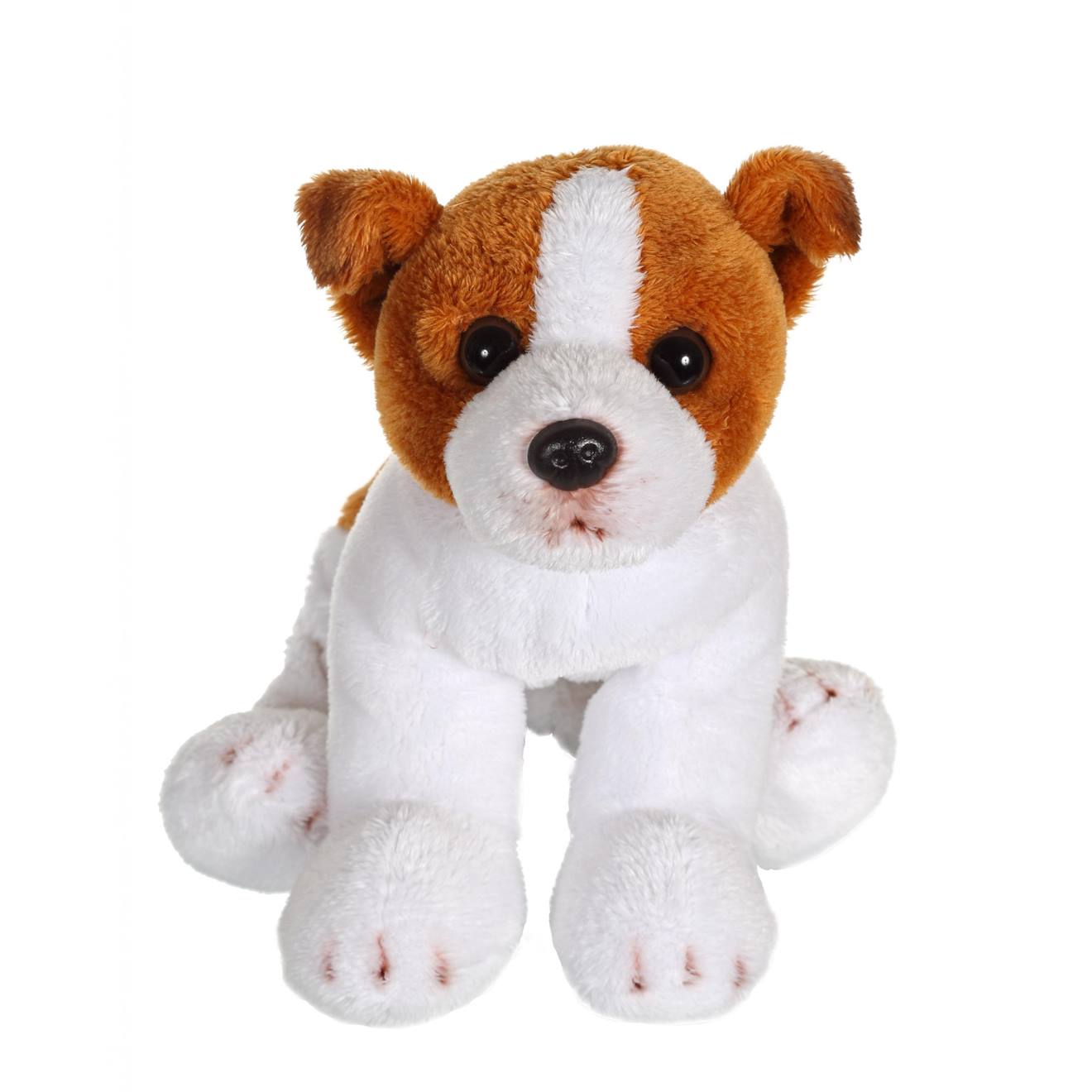 Peluche - peluche floppipup jack russel - 22 cm blanc