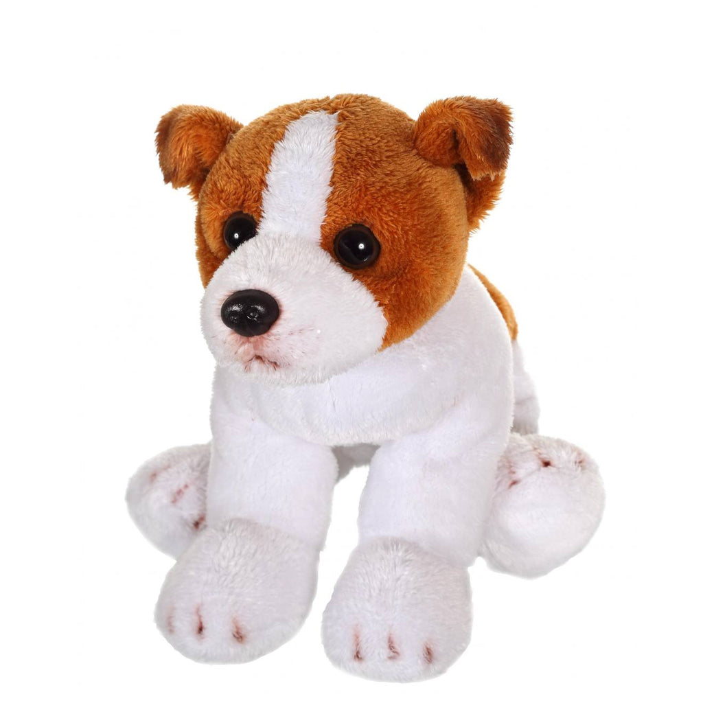 Peluche - peluche floppipup jack russel - 22 cm blanc
