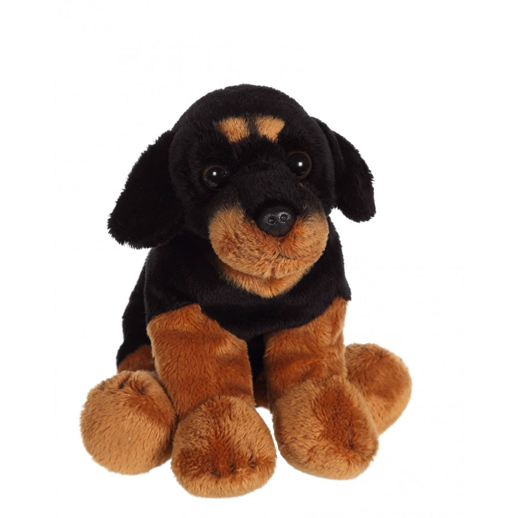 Peluche - peluche floppipup rottweiler - 22 cm marron