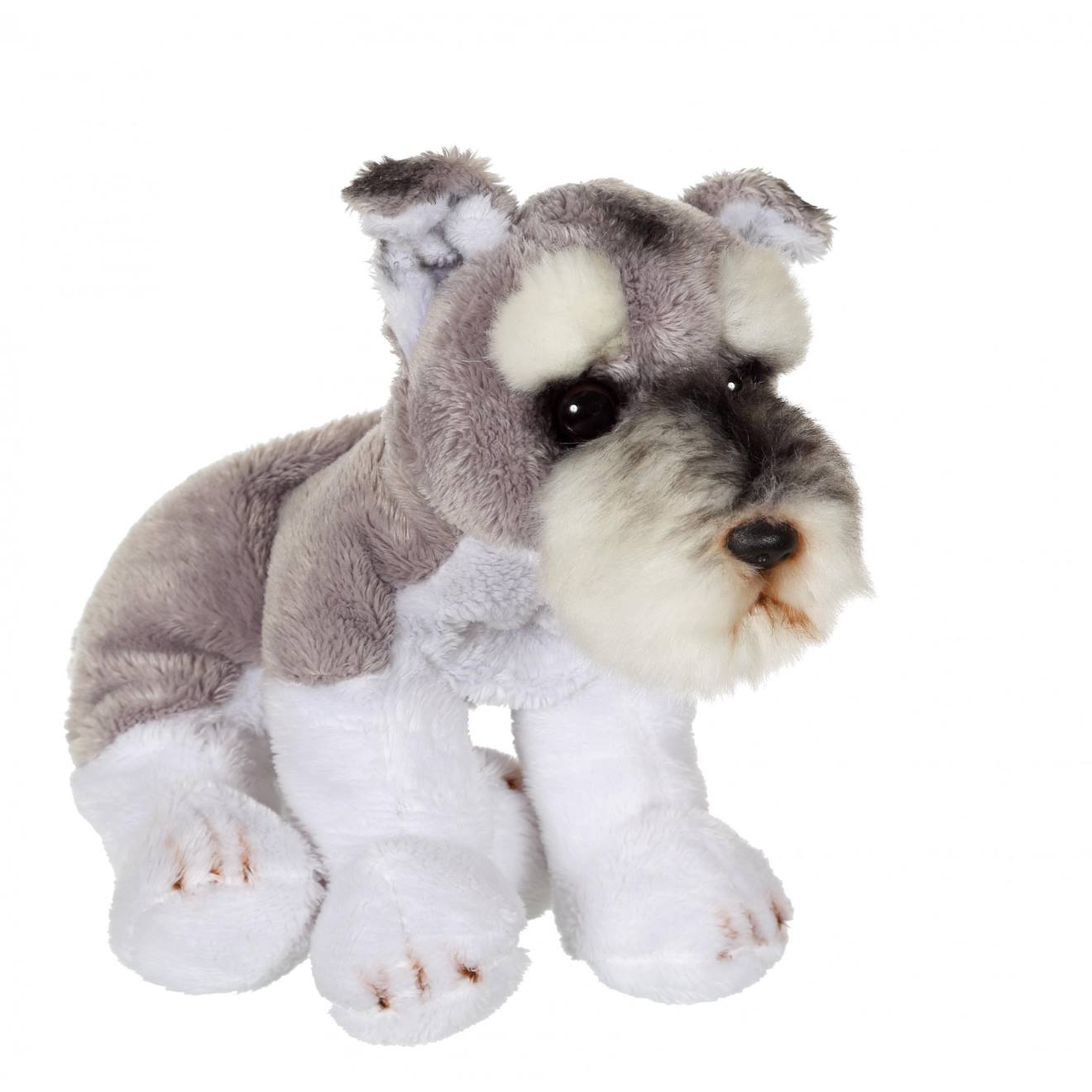 Peluche - peluche floppipup schnauzer - 22 cm blanc