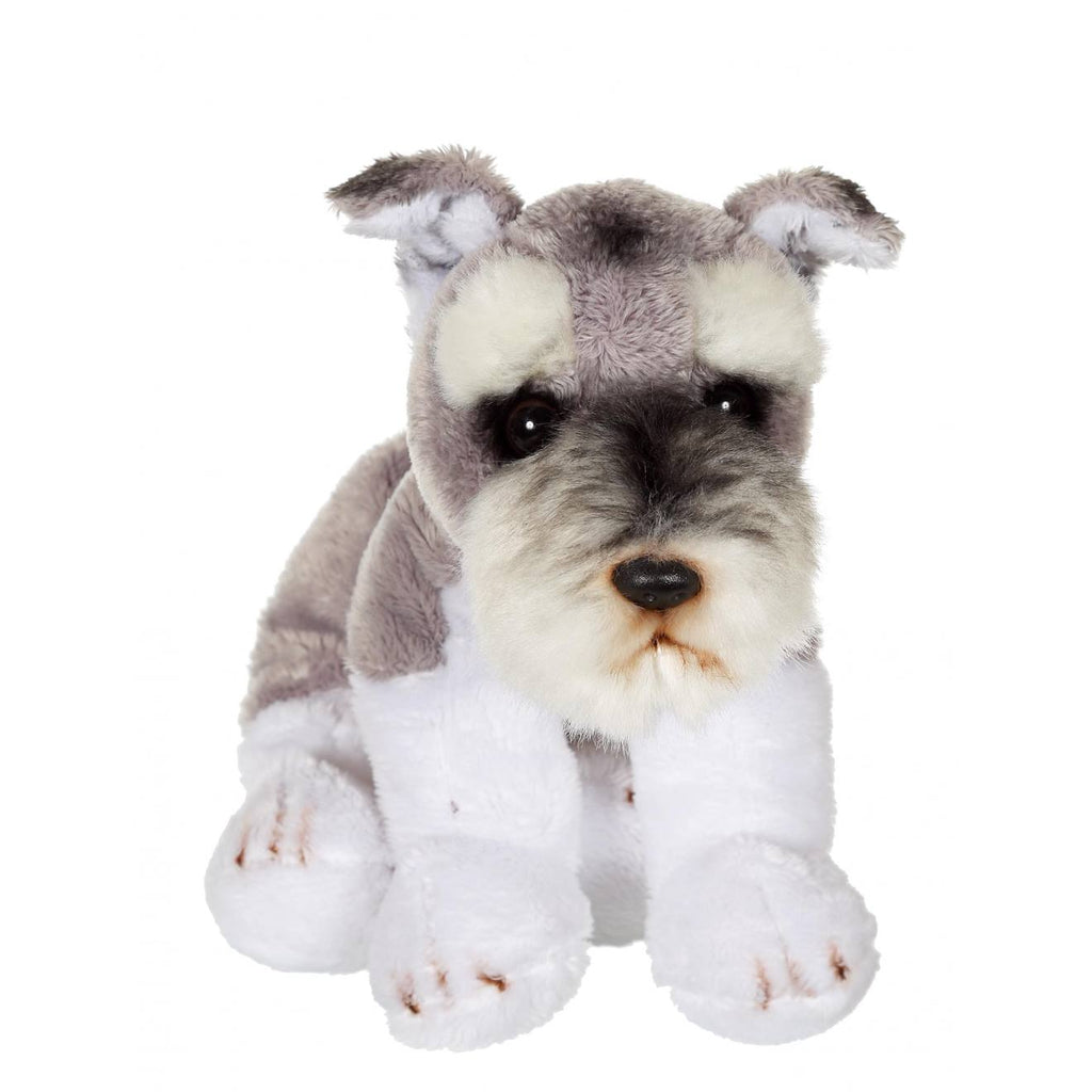 Peluche - peluche floppipup schnauzer - 22 cm blanc