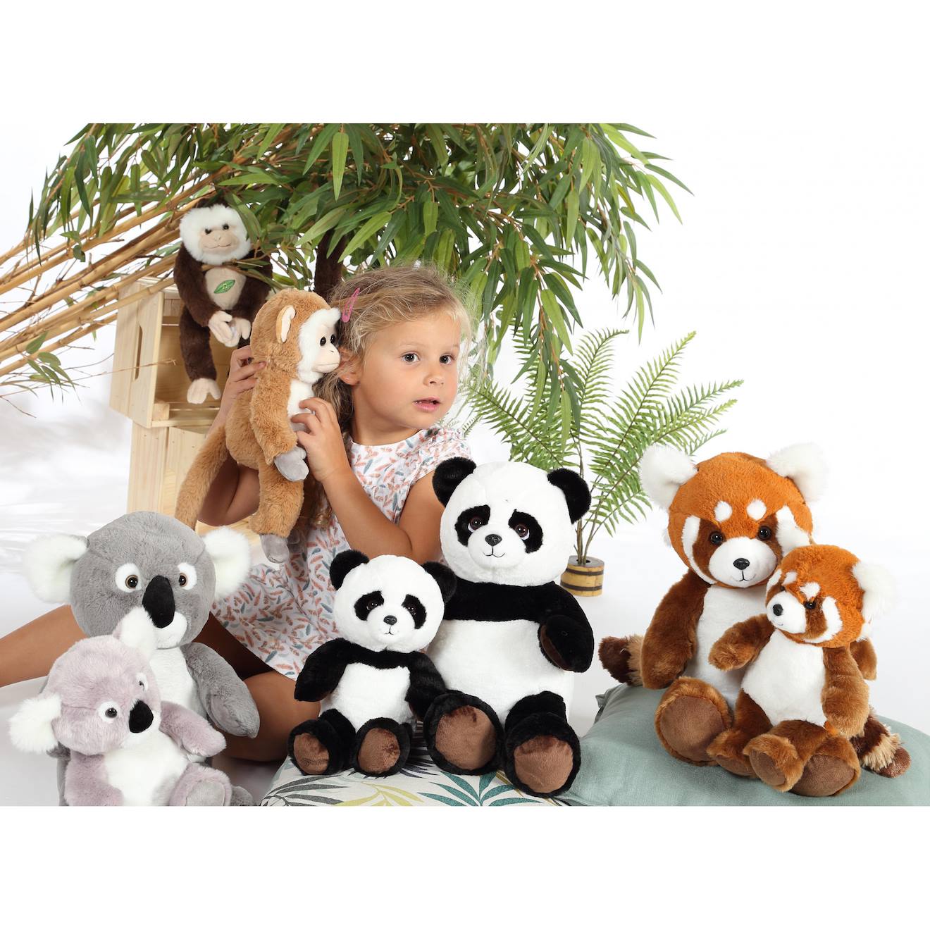 Peluche - peluche koala green forest - 20 cm gris