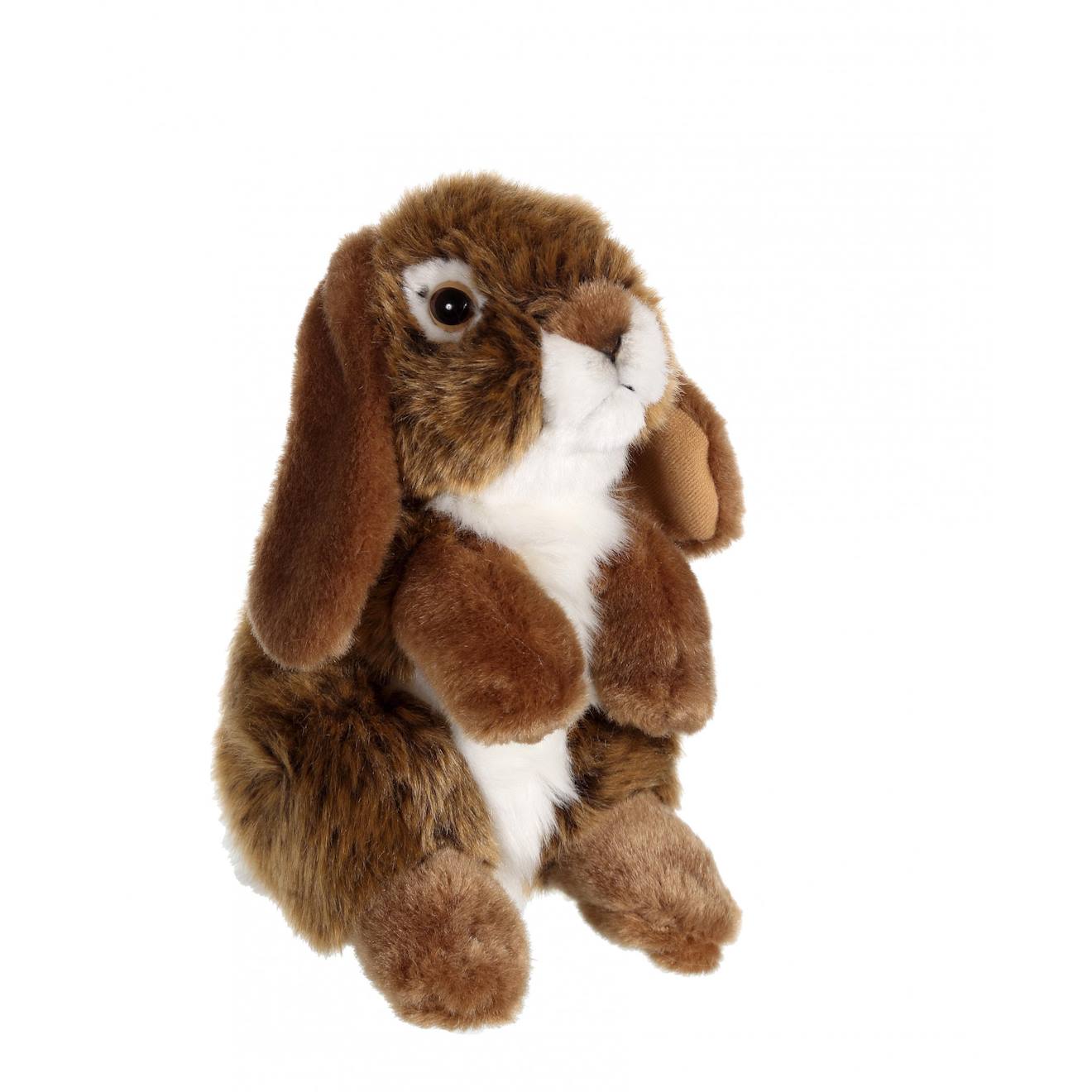 Peluche - peluche lapin bélier marron - 18 cm marron