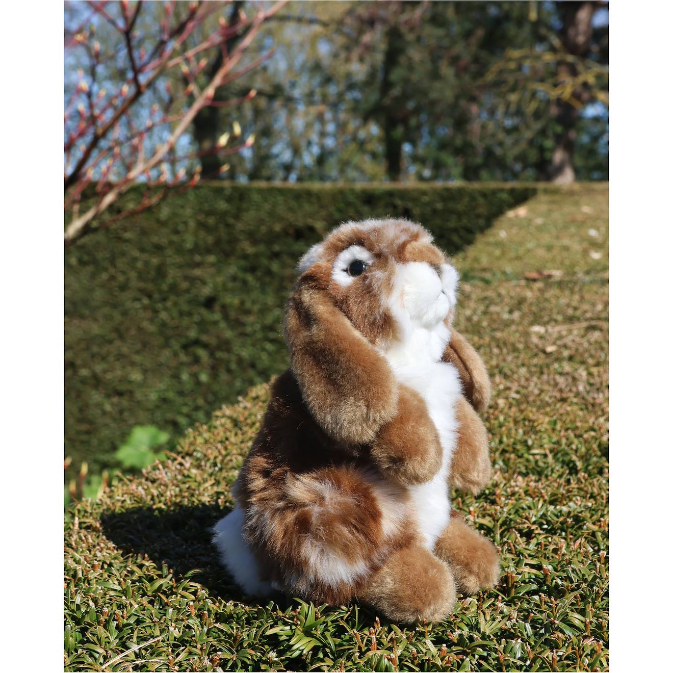 Peluche - peluche lapin bélier marron - 18 cm marron