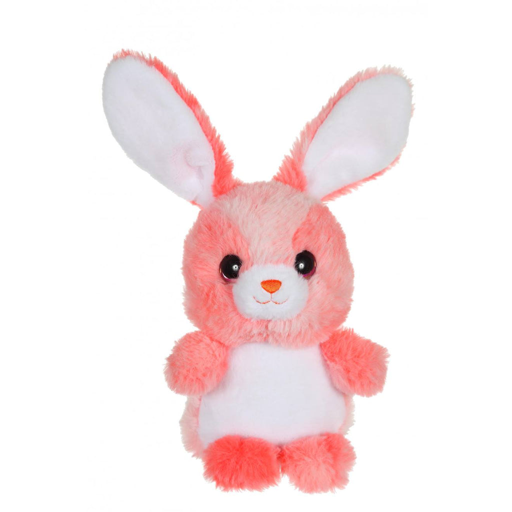 Peluche - peluche lapin cloudy 15 cm - corail