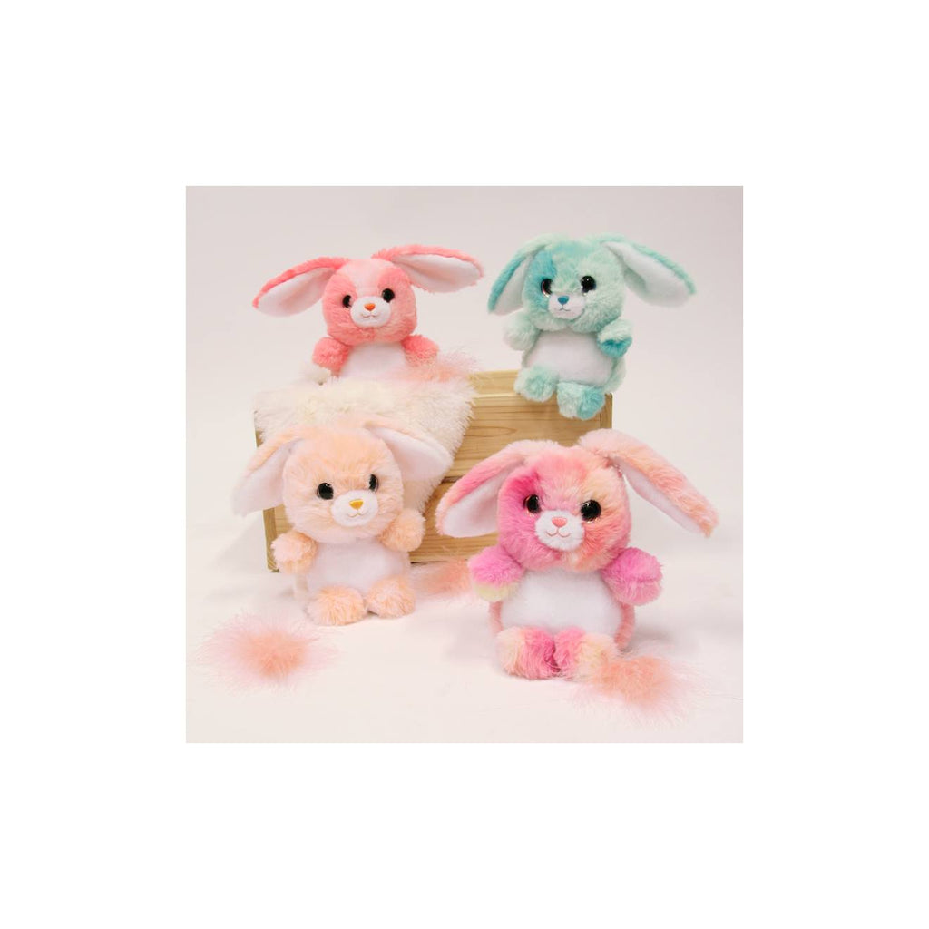 Peluche - peluche lapin cloudy 15 cm - corail