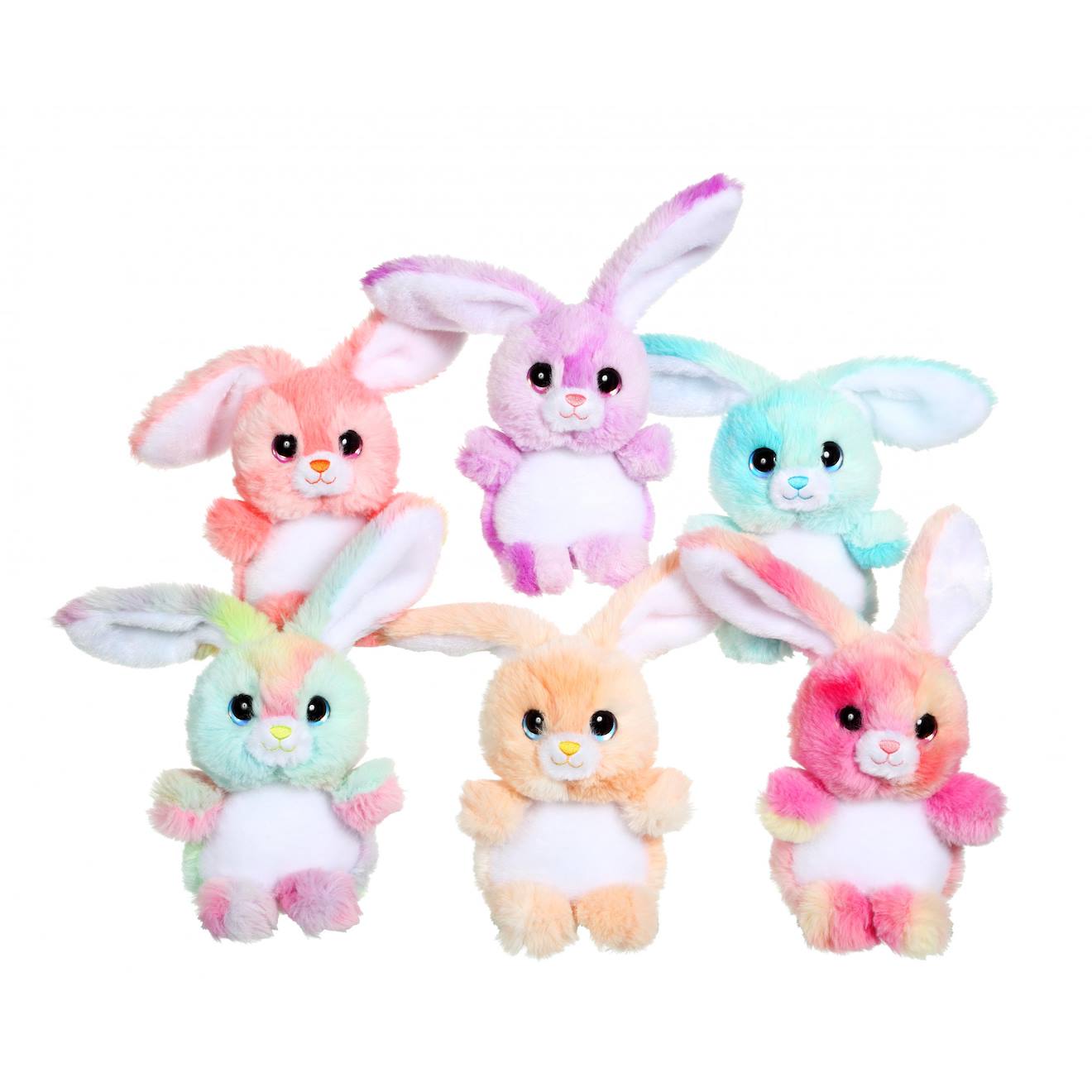 Peluche - peluche lapin cloudy 15 cm - rose