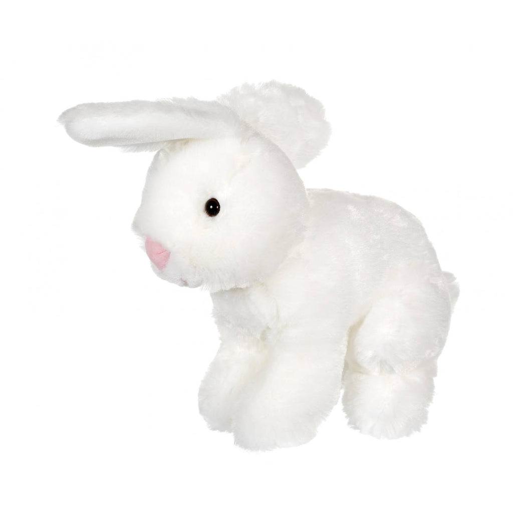 Peluche - peluche lapin flammé douceur blanc - 25 cm blanc