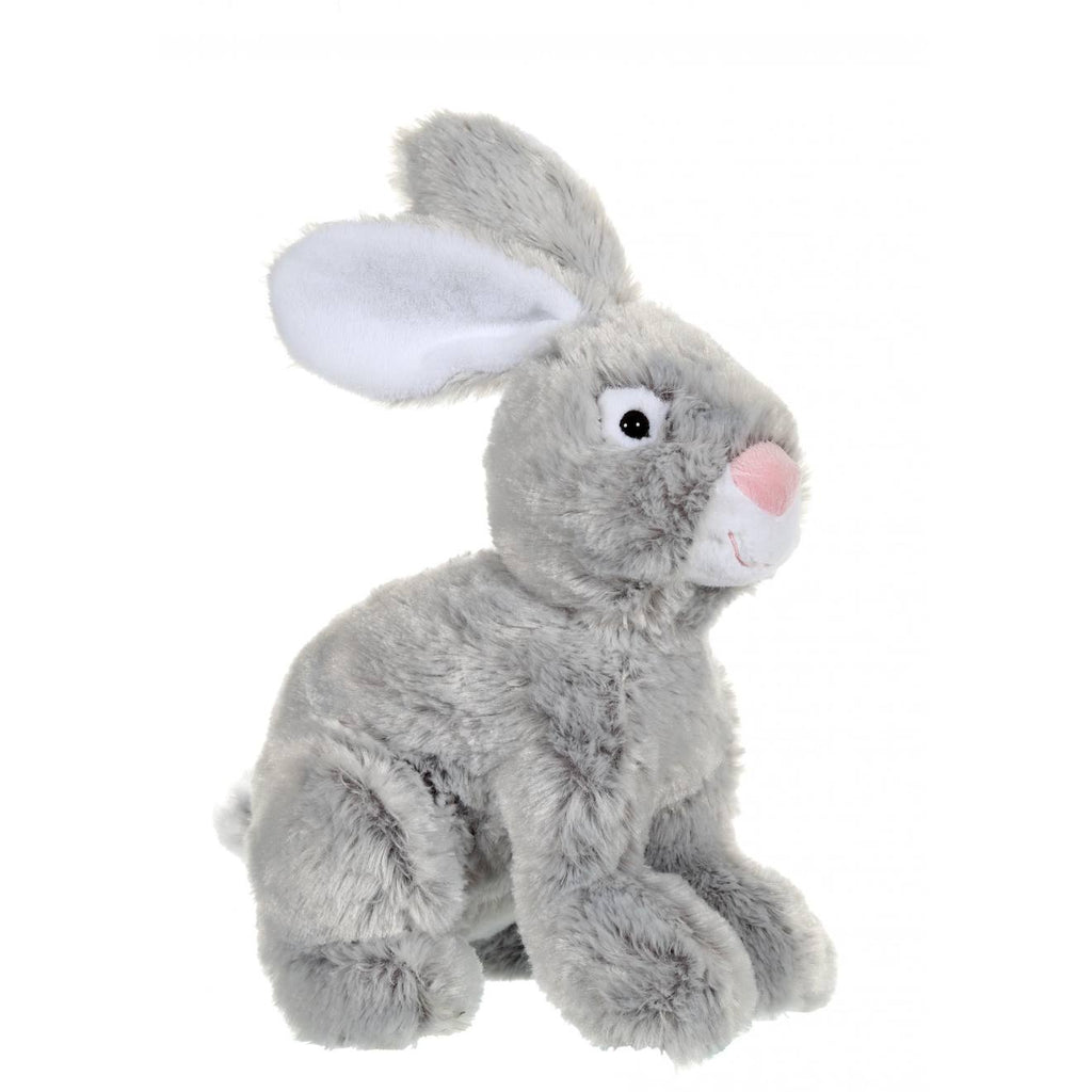 Peluche - peluche lapin flammé douceur gris - 25 cm gris