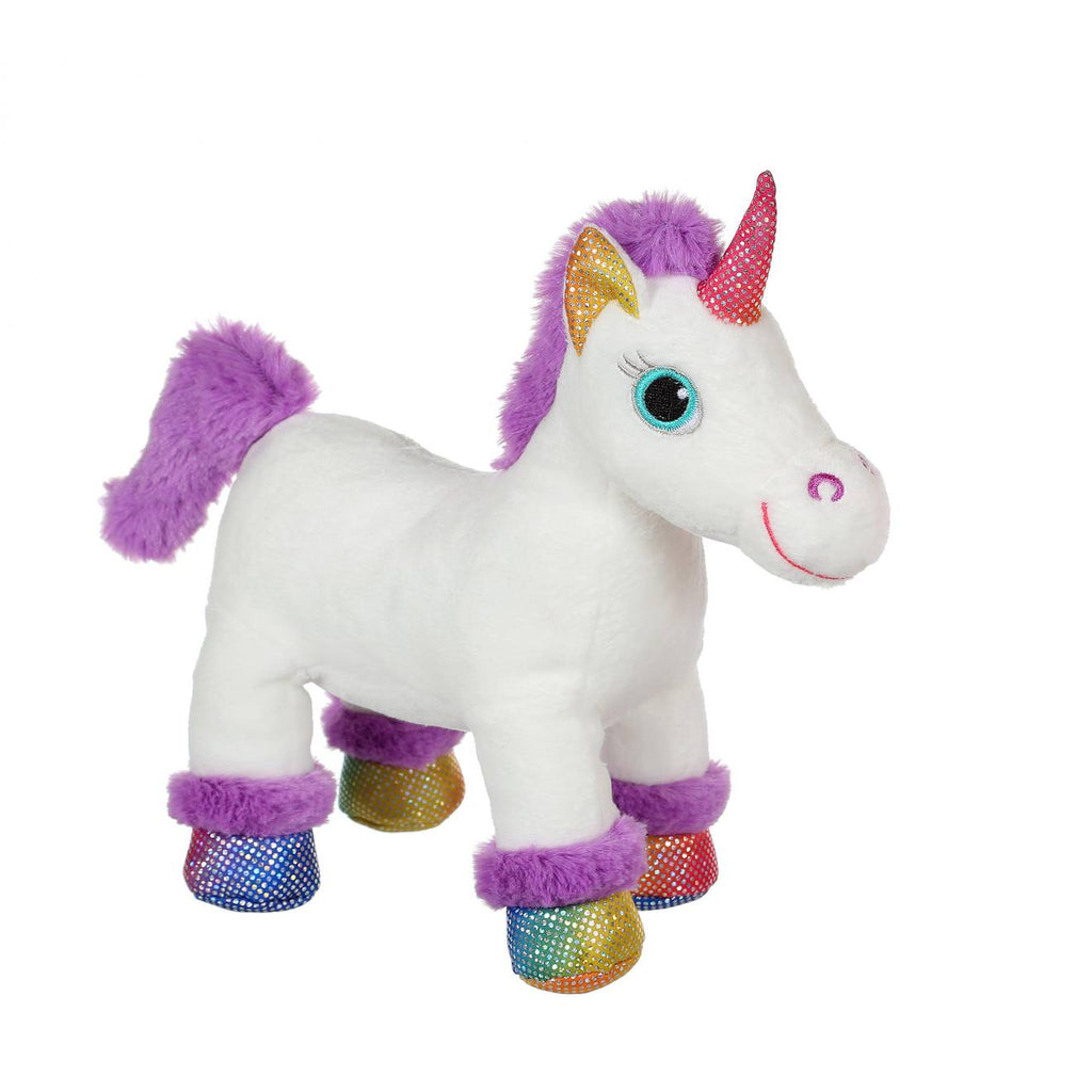 Peluche - peluche lica bella sonore, blanche et violet 22 cm violet
