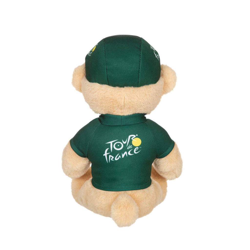 Peluche - peluche officielle ours tour de france - maillot et casquette sprinteur vert - 24 cm vert