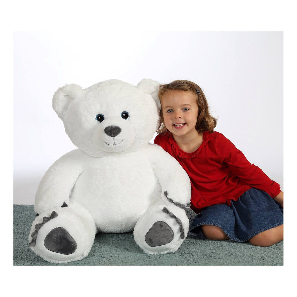 Peluche - peluche ours polaire - 80 cm blanc