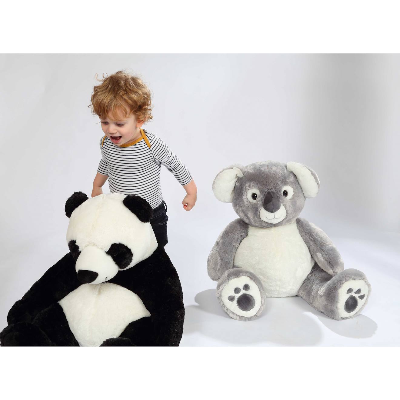 Peluche - peluche panda - 70 cm noir