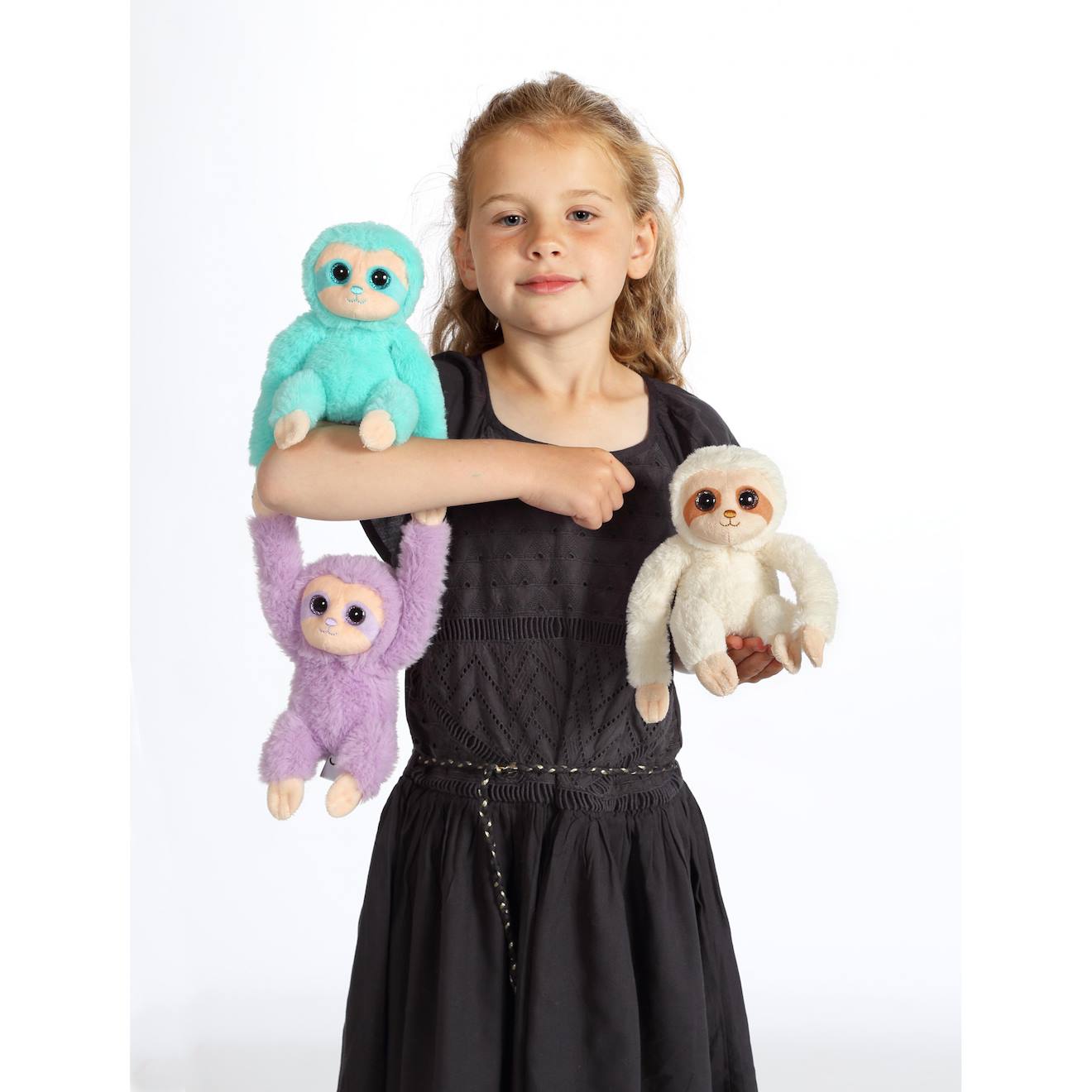 Peluche - peluche p'tit paresseux marron - 16 cm marron