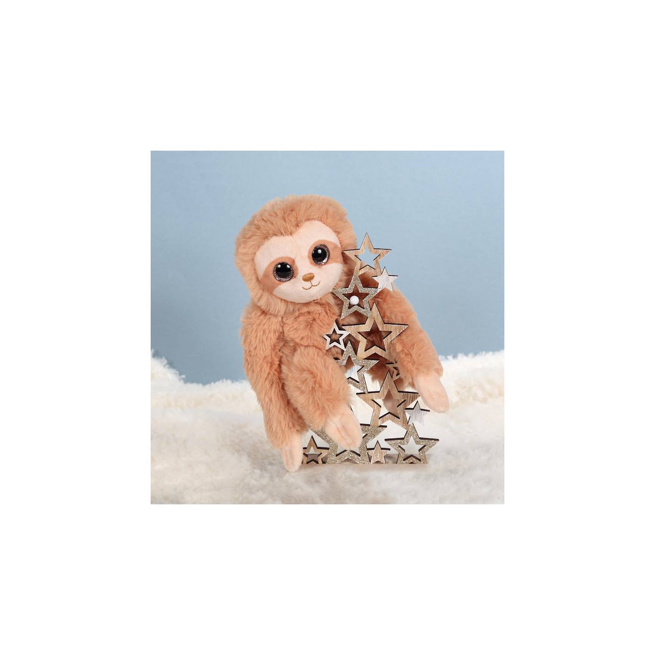 Peluche - peluche p'tit paresseux marron - 16 cm marron