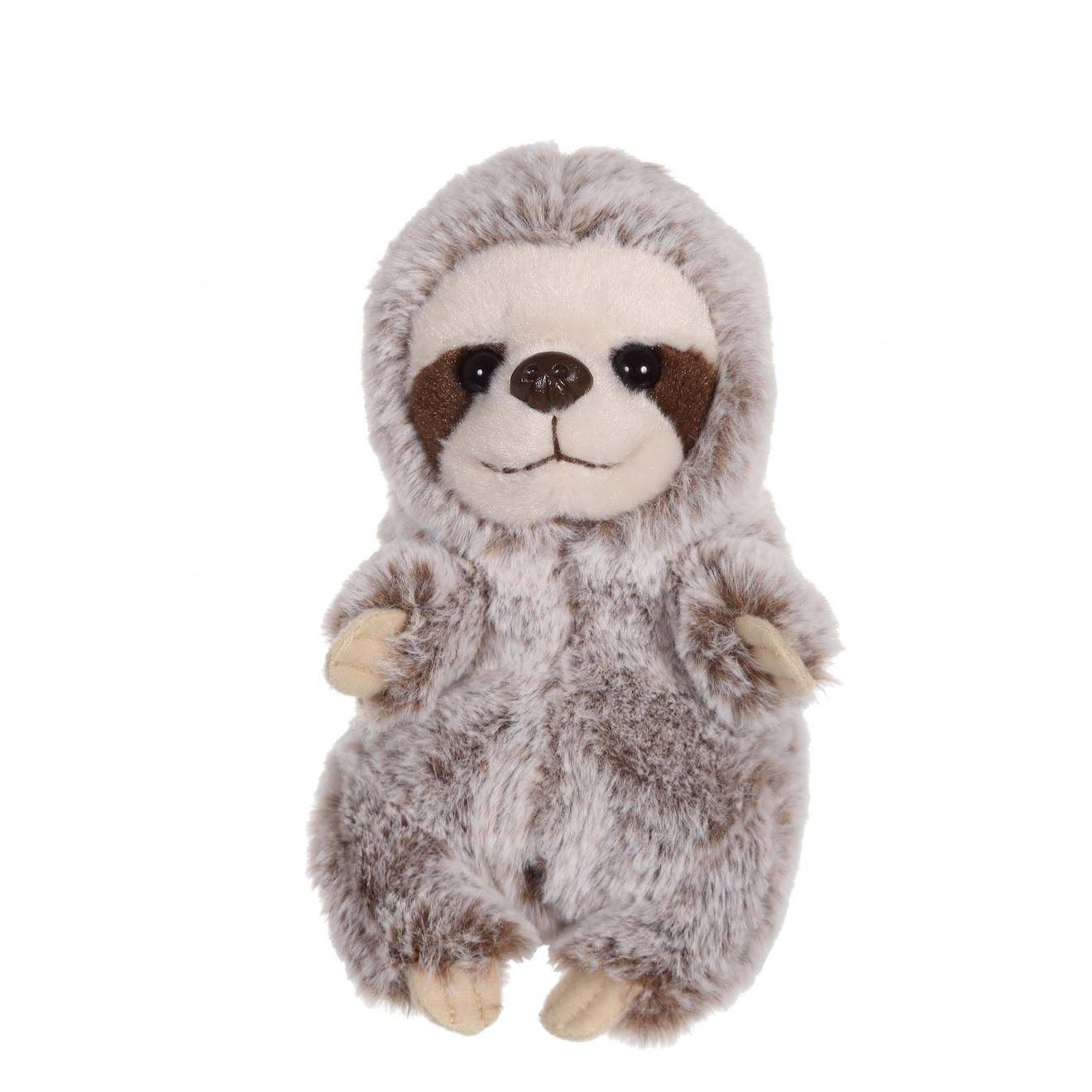 Peluche - peluche p'tits farouches paresseux - 15 cm marron