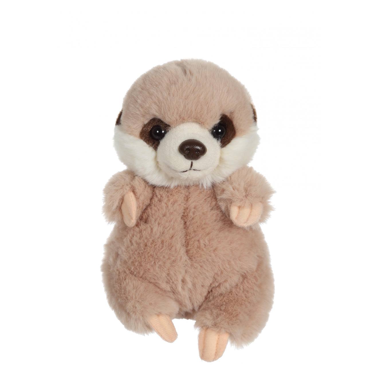Peluche - peluche p'tits farouches suricate - 15 cm marron