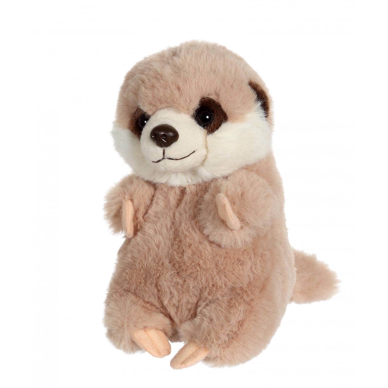 Peluche - peluche p'tits farouches suricate - 15 cm marron