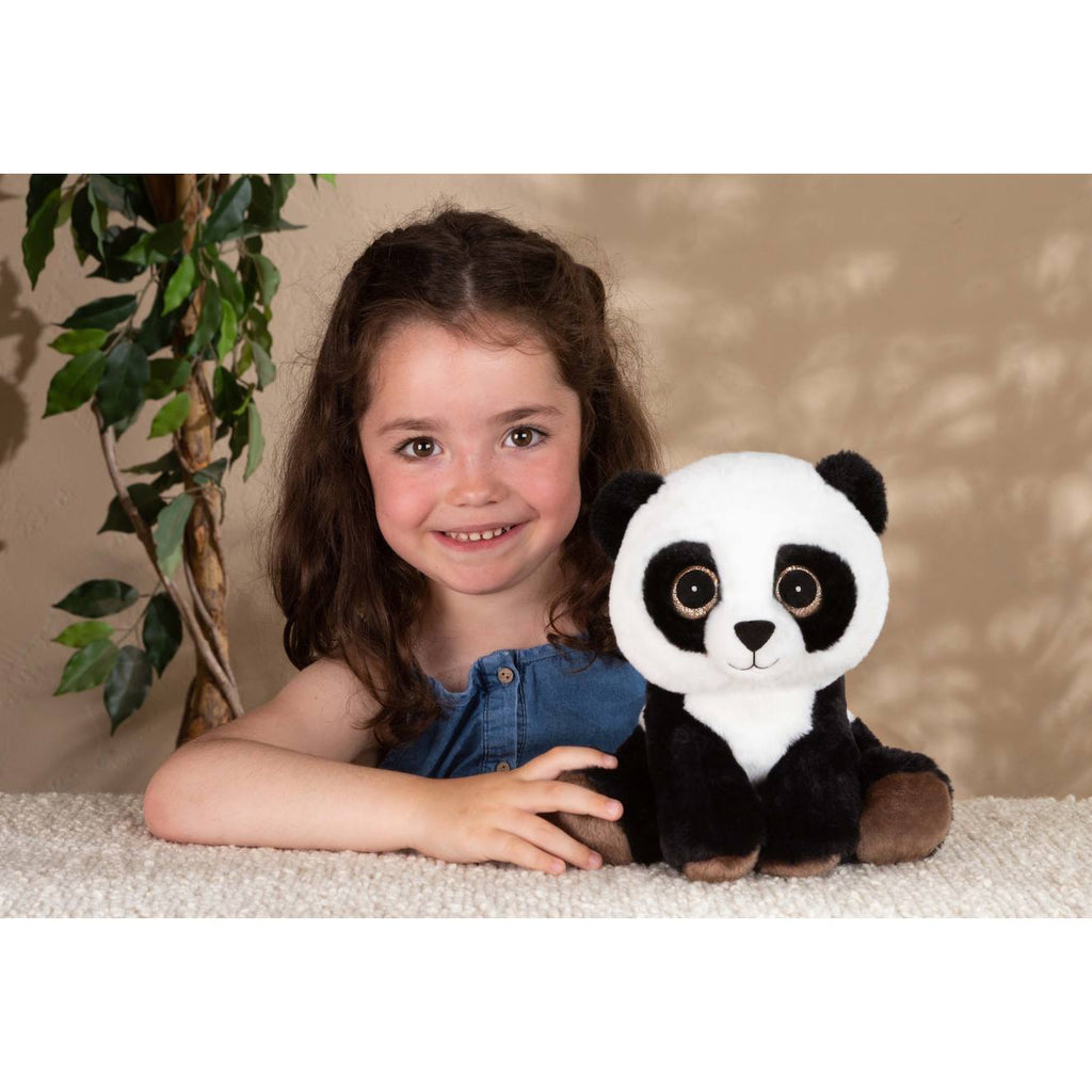 Peluche - peluche puppy eyes pets nature panda - 22 cm noir