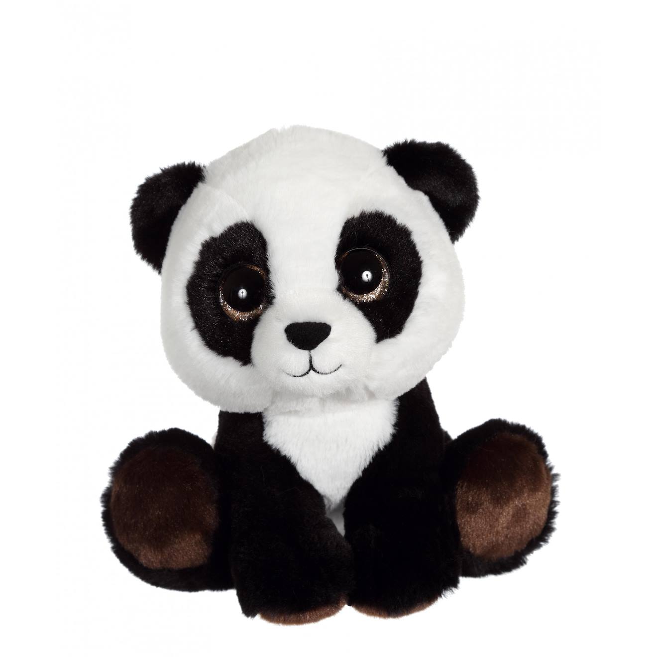 Peluche - peluche puppy eyes pets nature panda - 22 cm noir