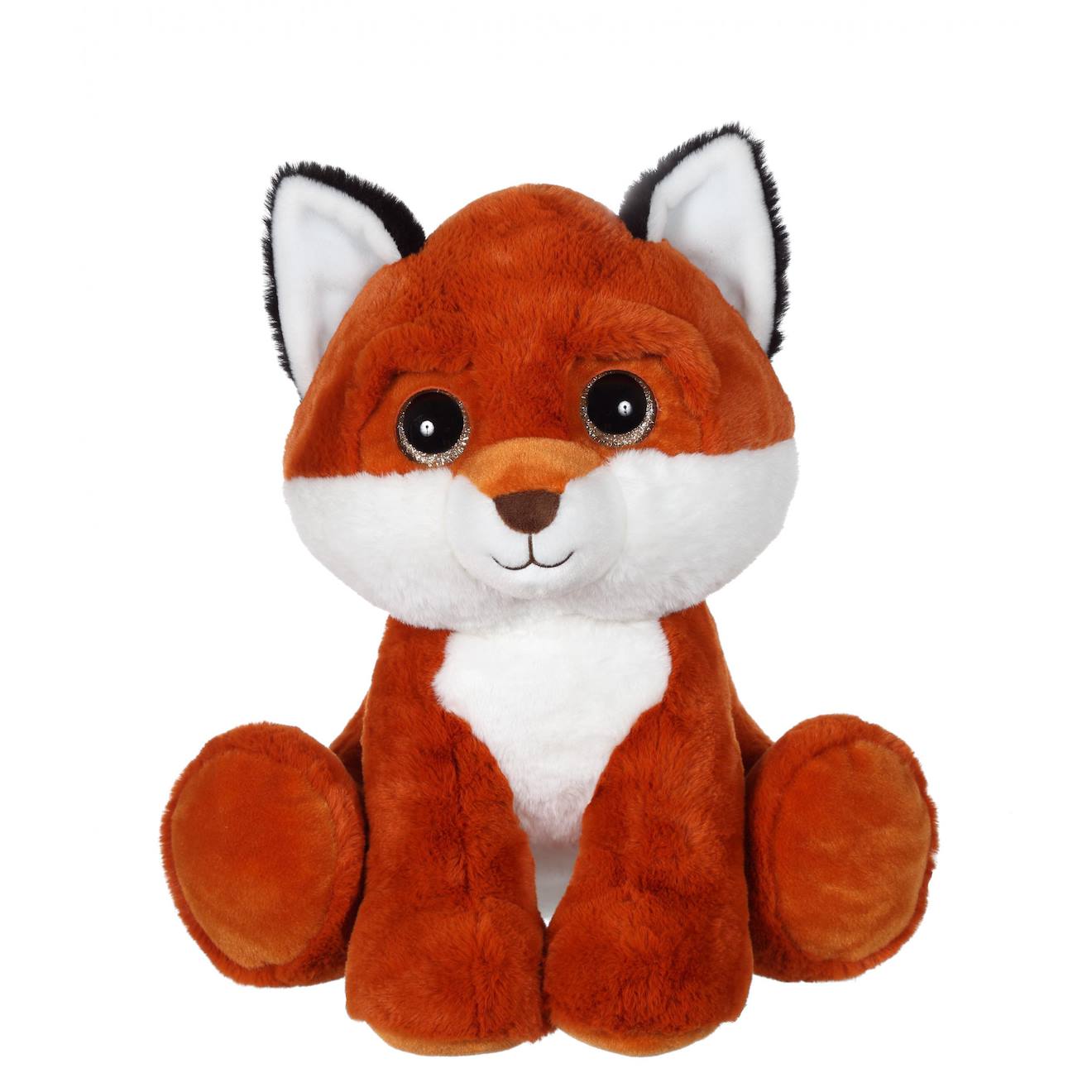 Peluche - peluche puppy eyes pets - renard orange et blanc - 40 cm orange