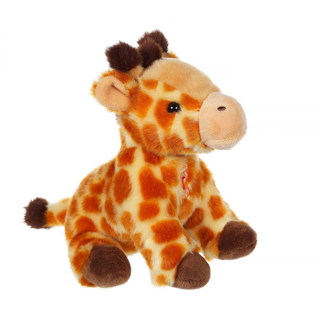 Peluche - peluche savanoos sonore - girafe - 15 cm orange