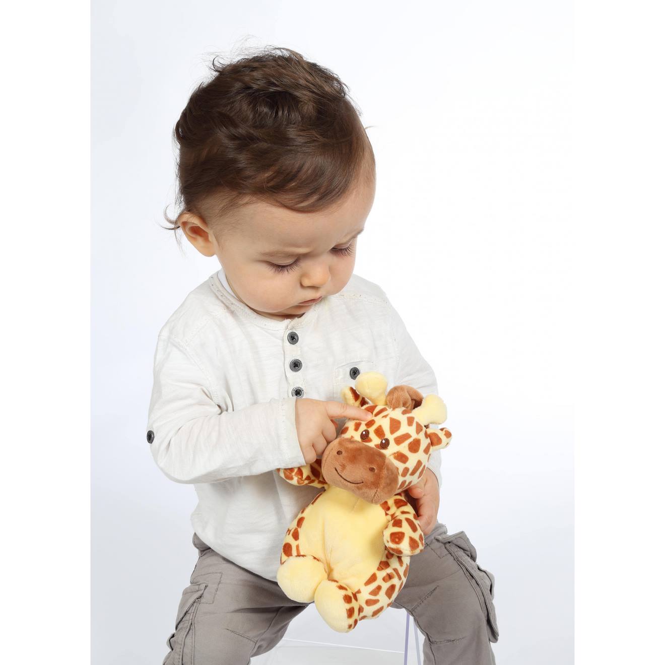 Peluche - peluche toodoux girafe - 15 cm marron