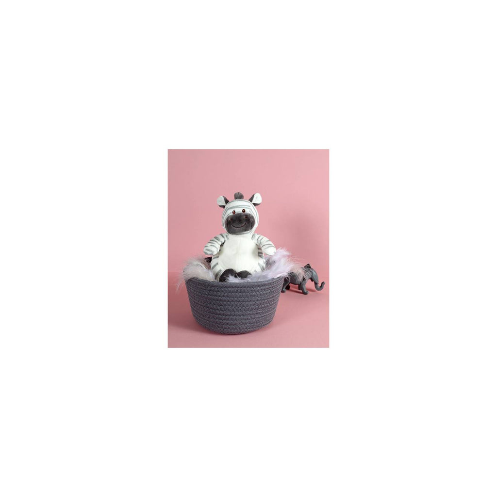 Peluche - peluche toodoux zèbre - 15 cm noir