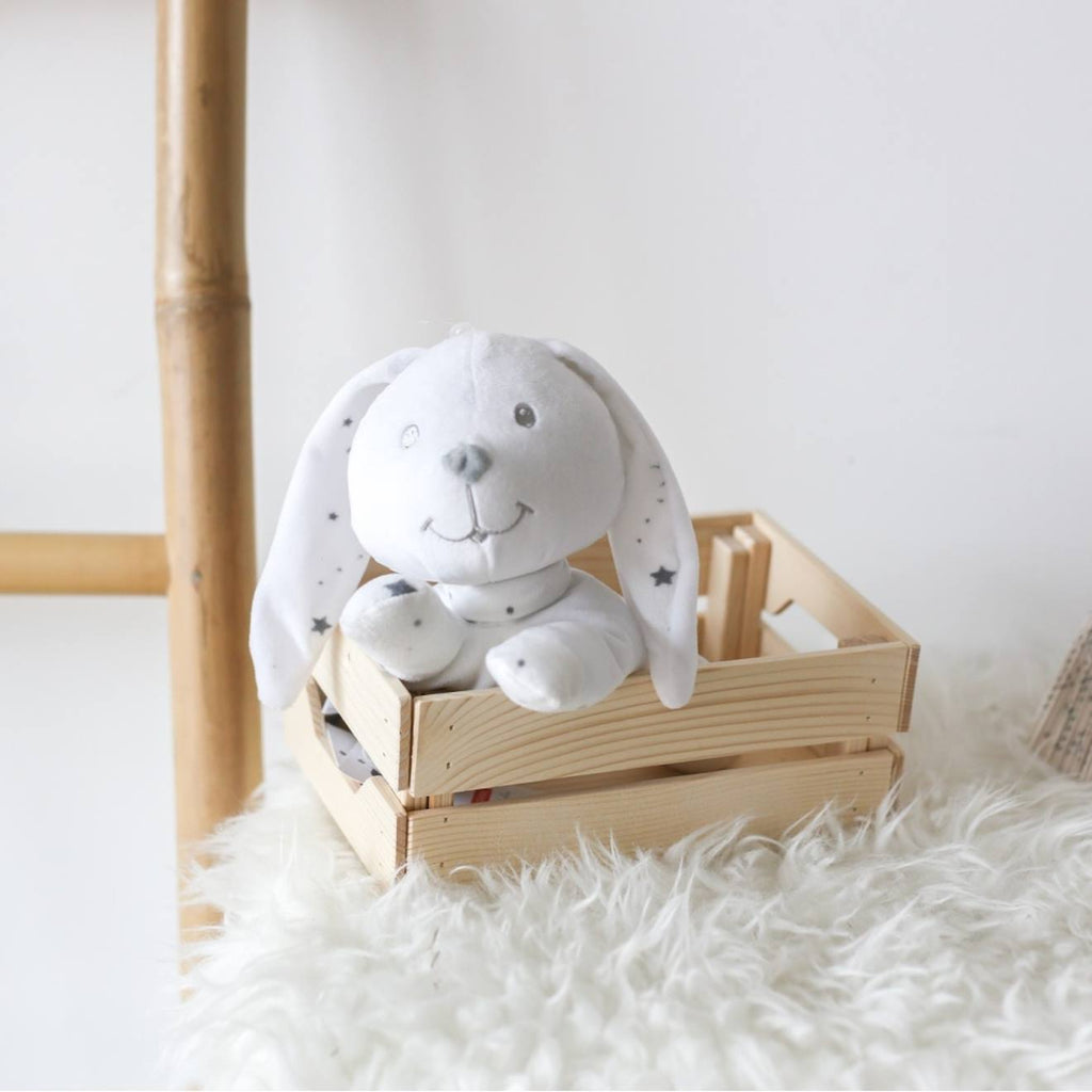 Peluche petit lapin blanc