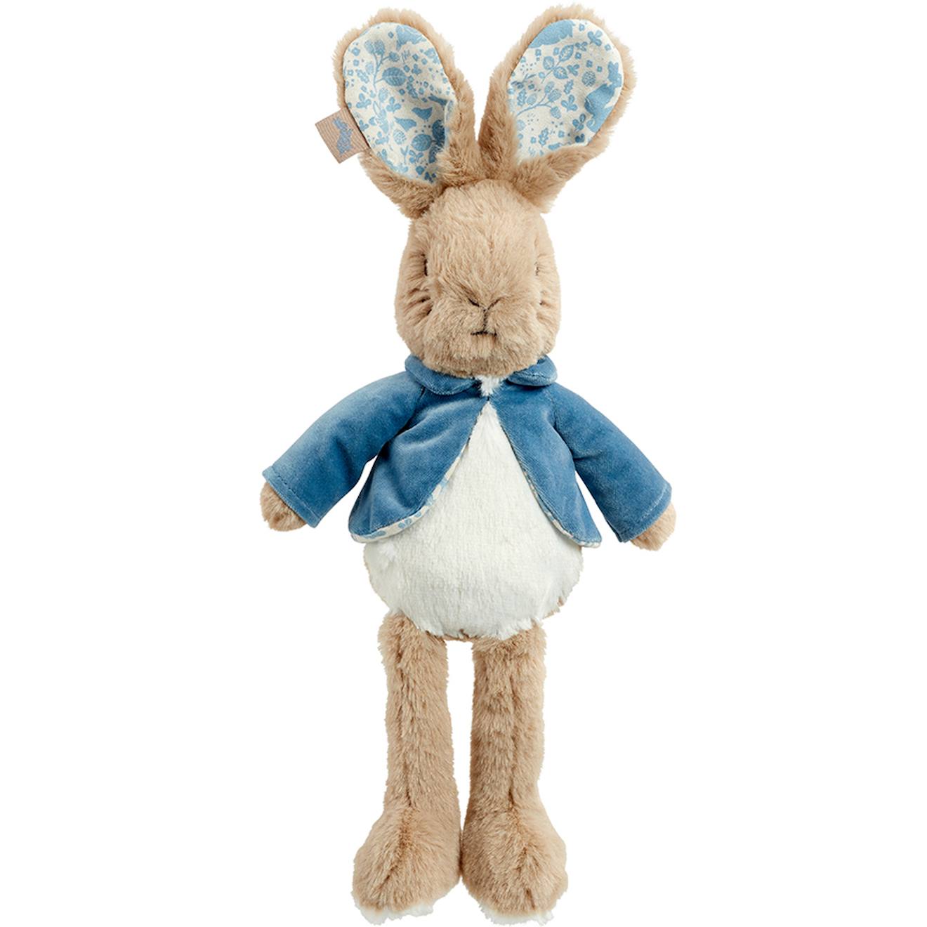 Peluche pierre lapin bleu, marron