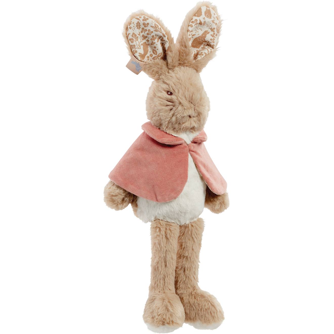 Peluche pierre lapin rose, marron, écru