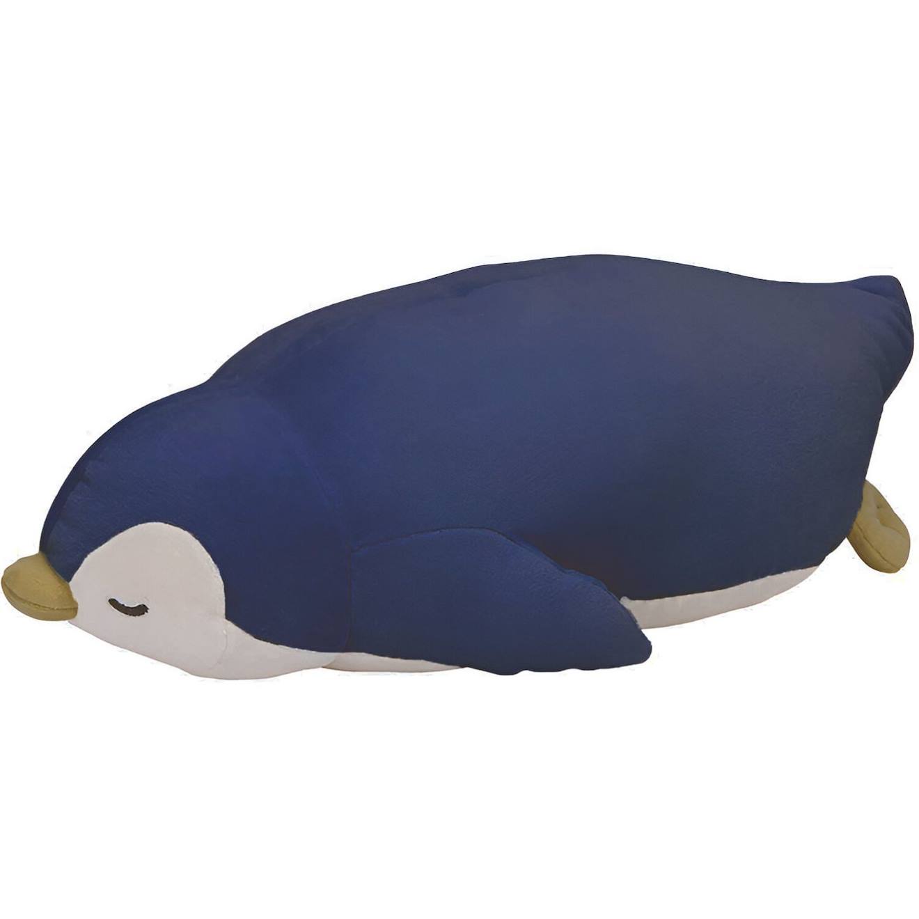 Peluche pingouin eskimo (47 cm) bleu, blanc, jaune