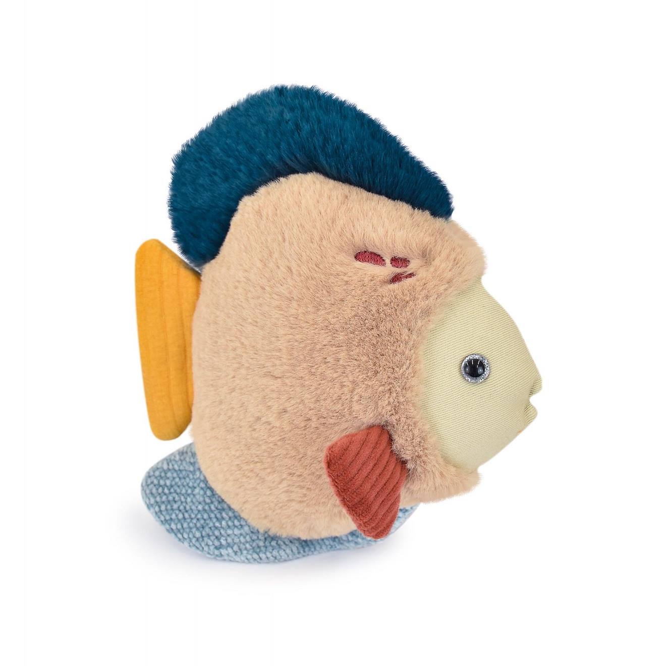 Peluche poisson tropical marron