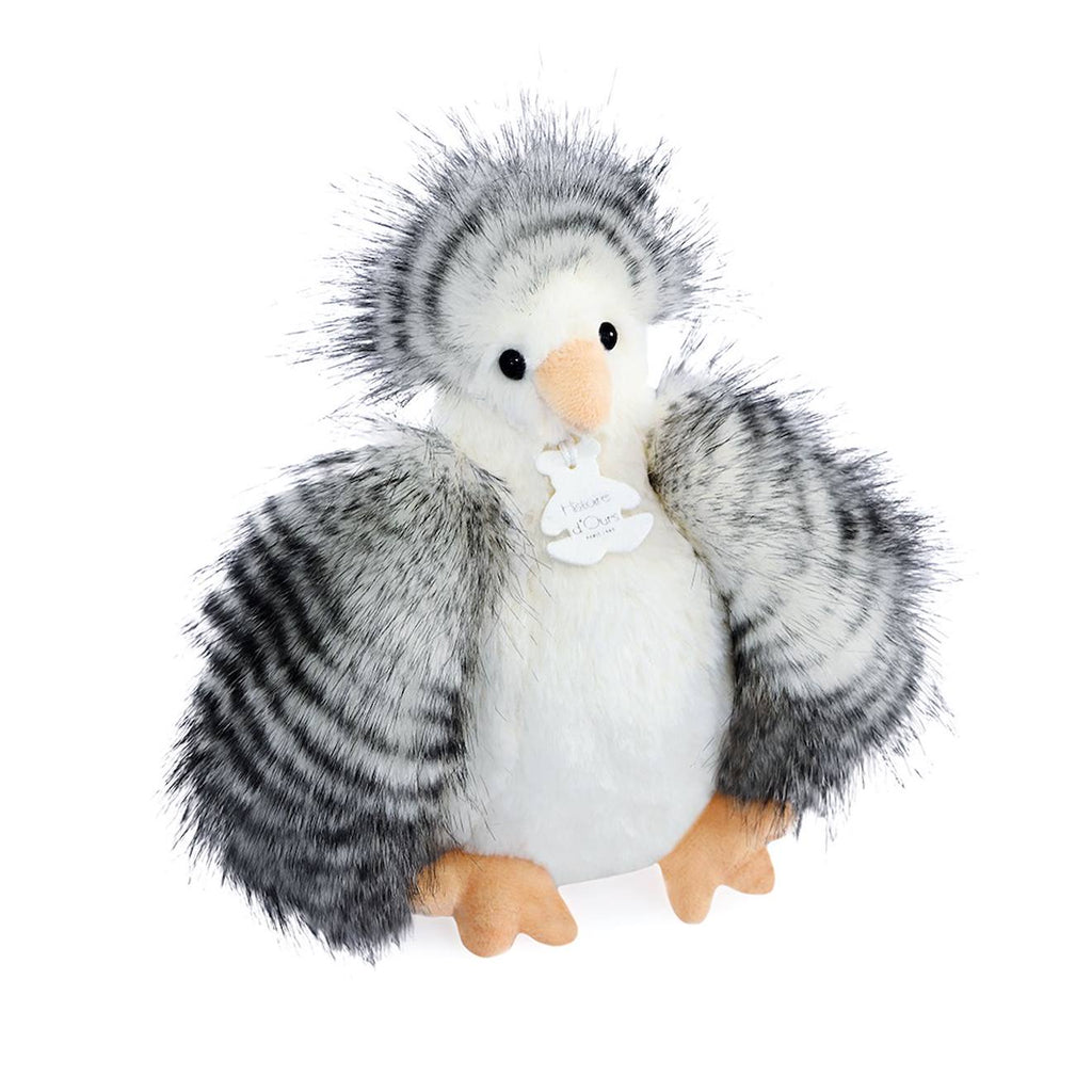 Peluche poule poulette 20 cm blanc
