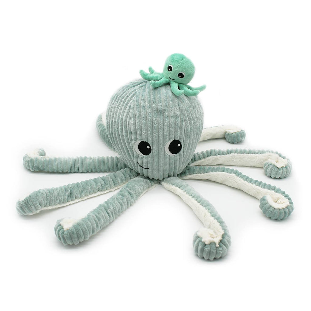 Peluche ptipotos pieuvre mint filou vert