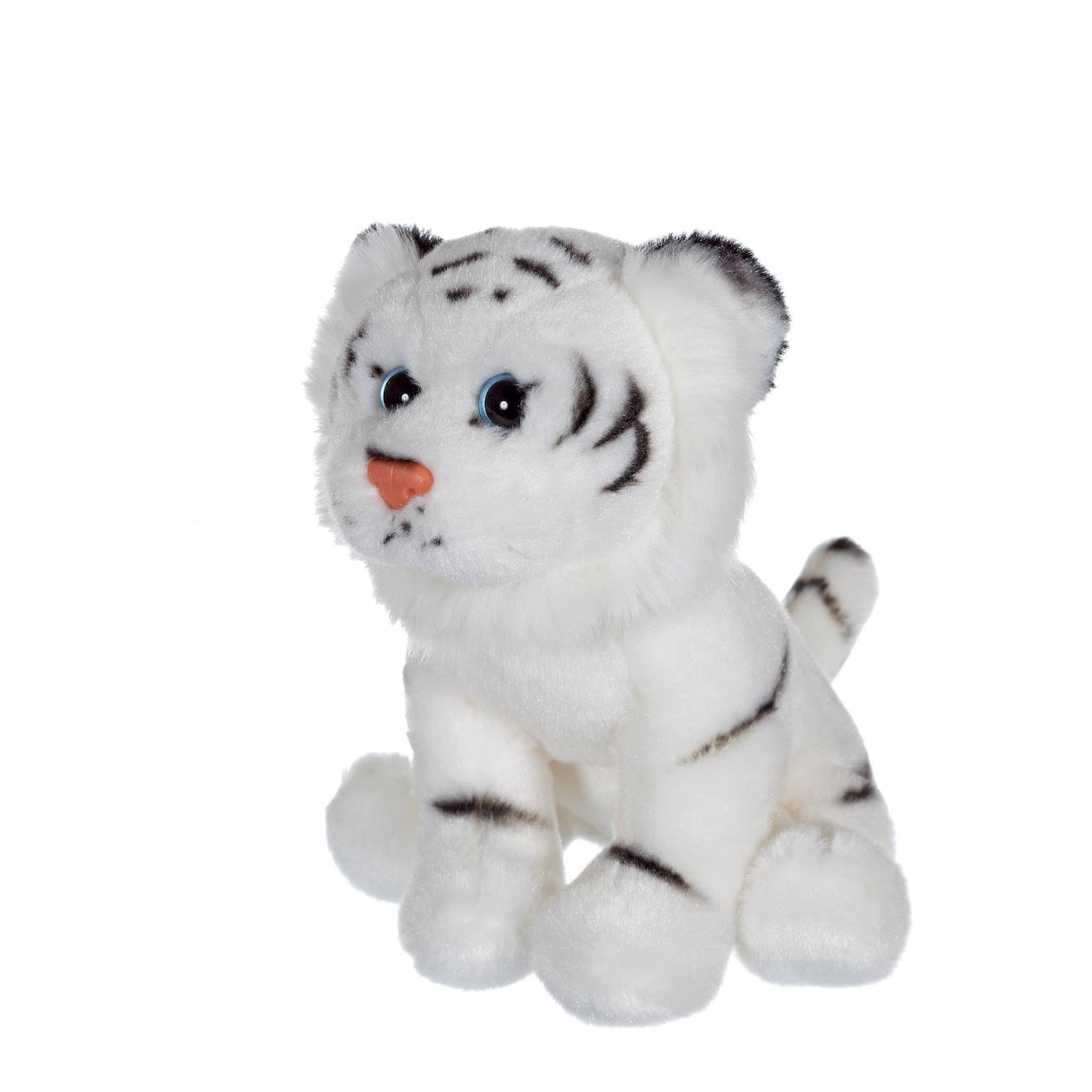 Peluche - p'tits sauvageons 15 cm - tigre blanc gris