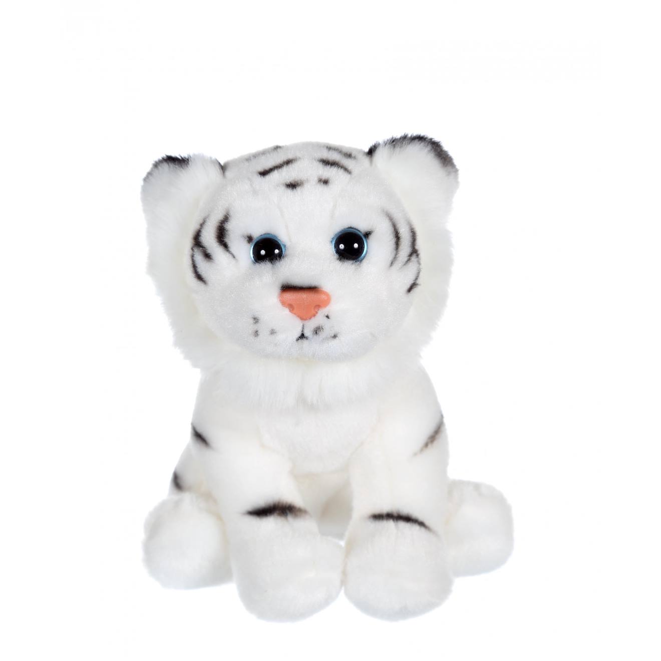 Peluche - p'tits sauvageons 15 cm - tigre blanc gris