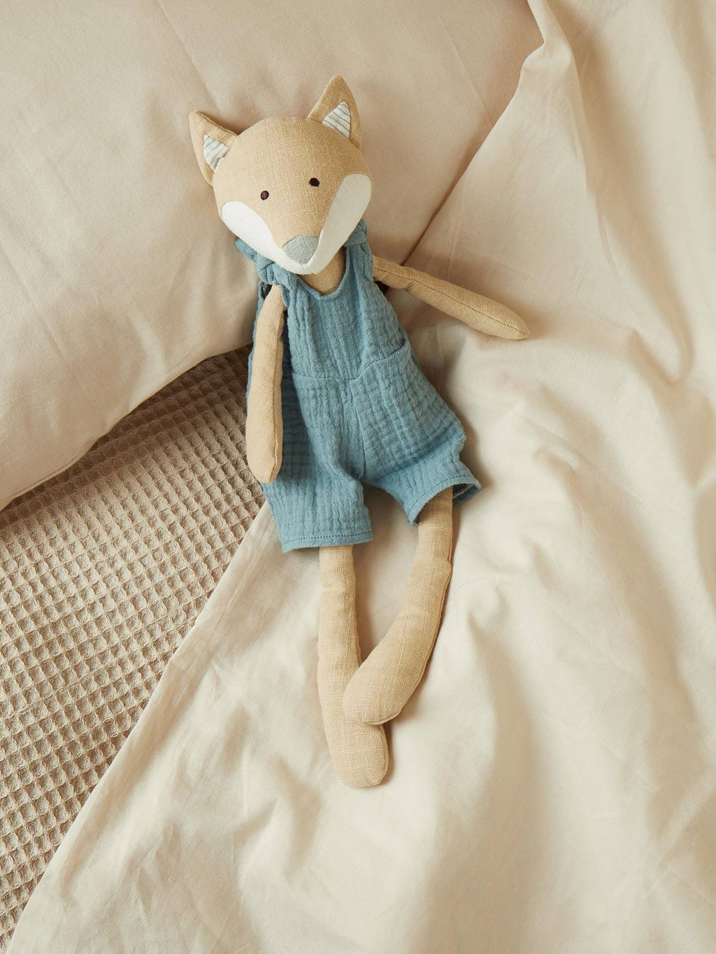 Peluche renard en coton et lin - 40 cm renard
