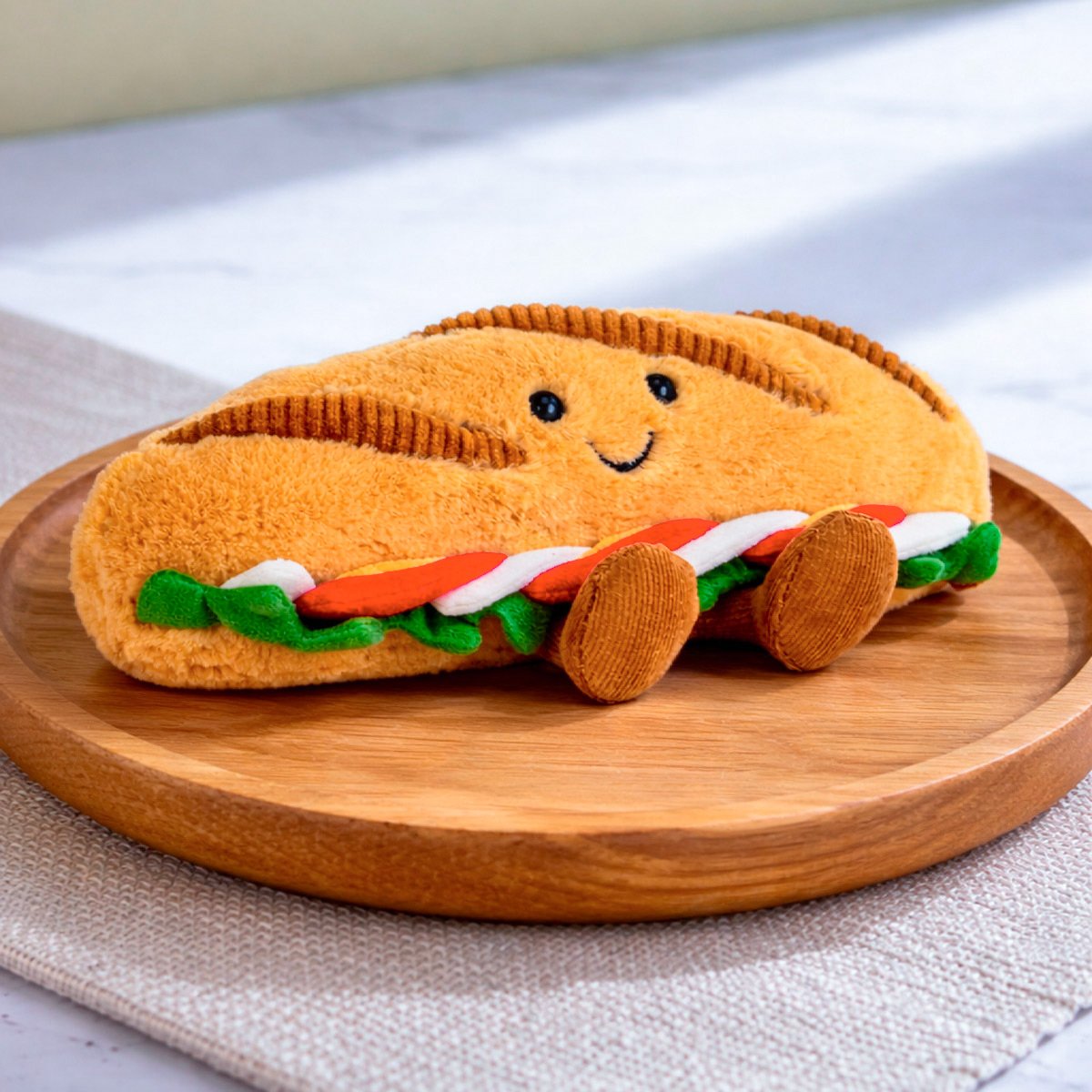 Peluche Sandwich Jellycat Amuseables Caprese Baguette