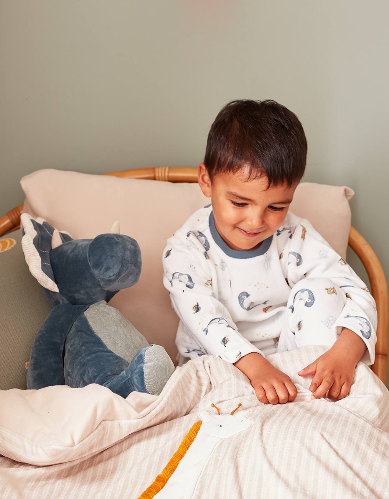 Peluche small ops en veloudoux bleu