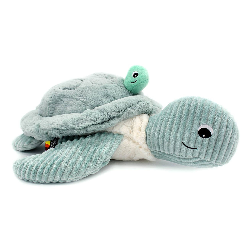 Peluche tortue géante maman et son bébé vert