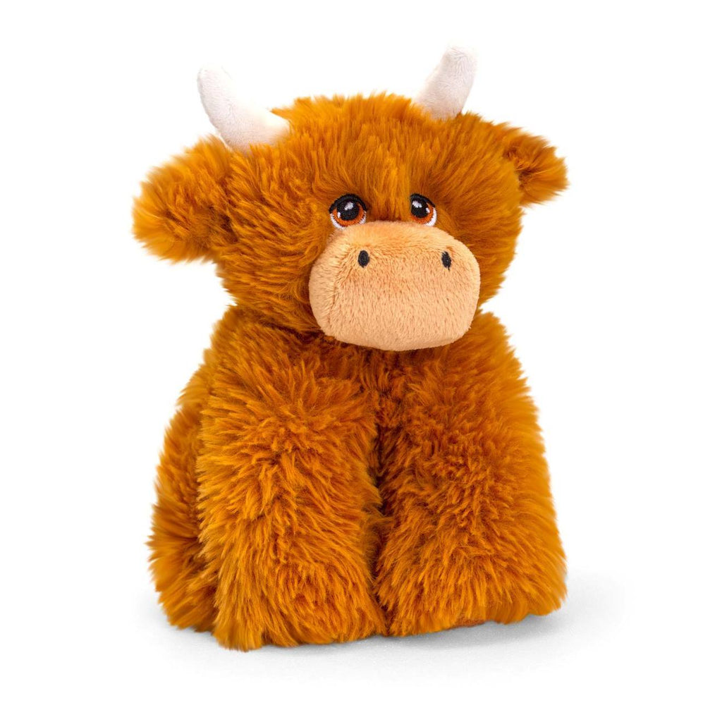 Peluche vache irlandaise 20cm 100% recyclée marron