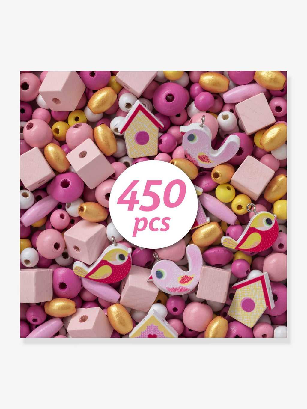 Perles bois - multicolore