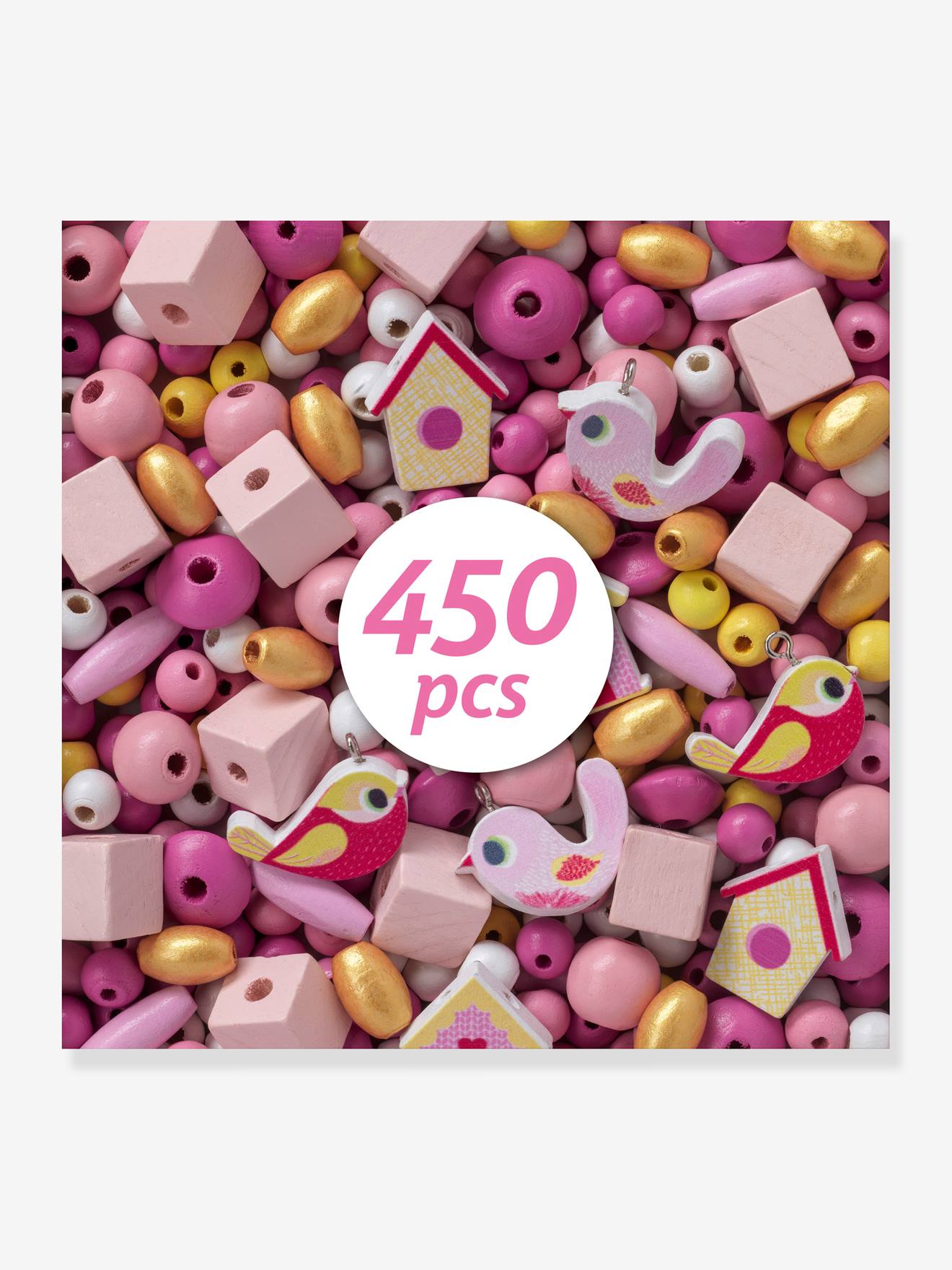 Perles bois - multicolore