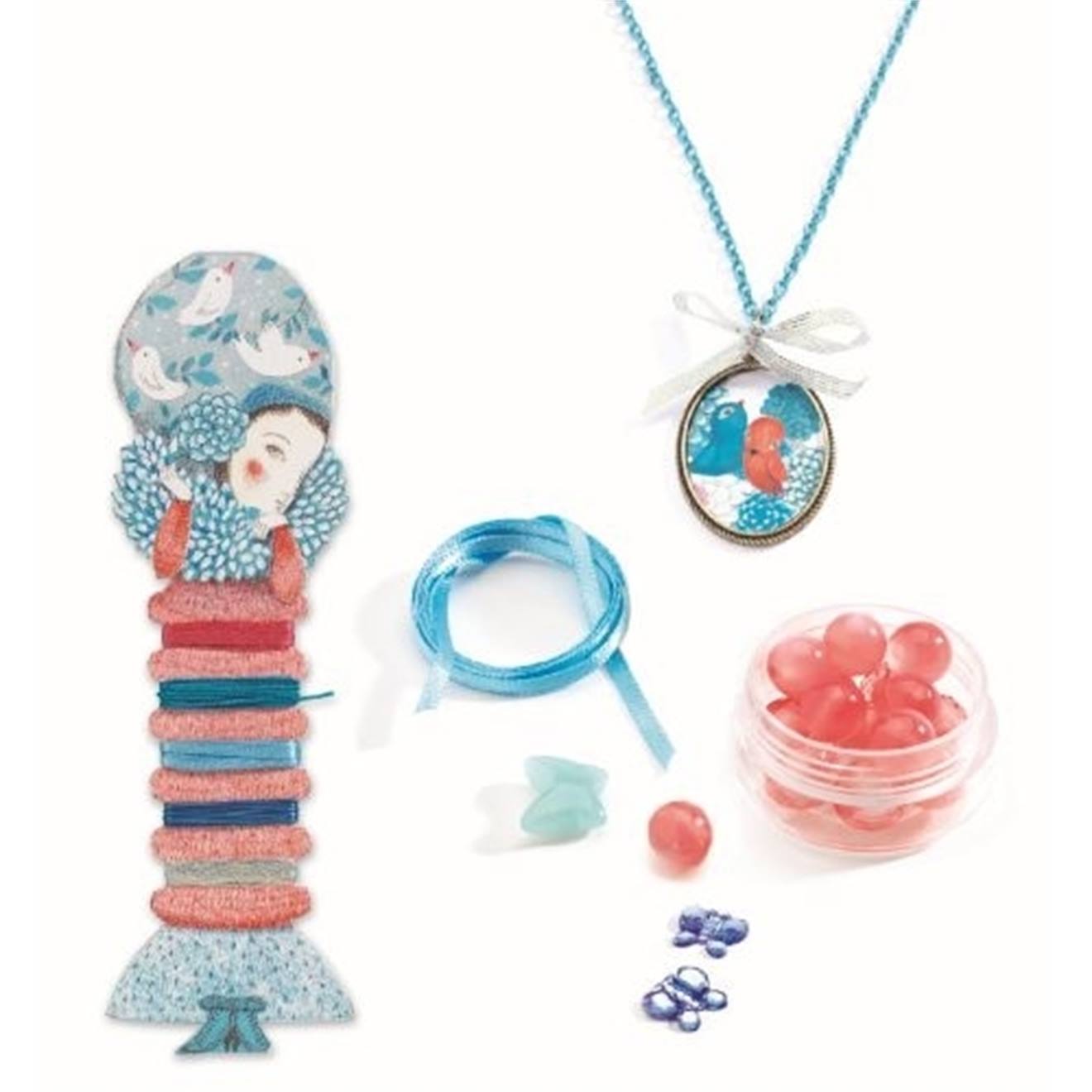 Perles et bijoux - perles et oiseaux multicolore