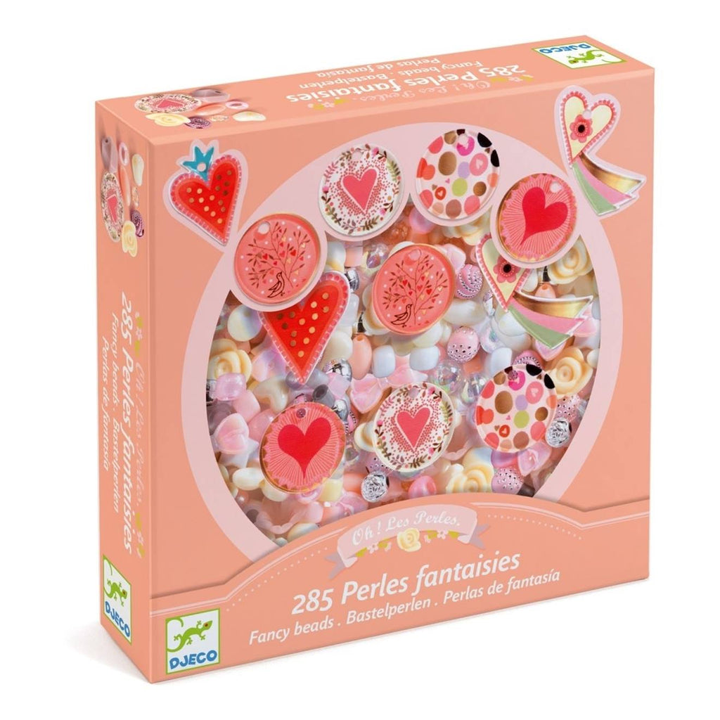 Perles fantaisies coeur rose