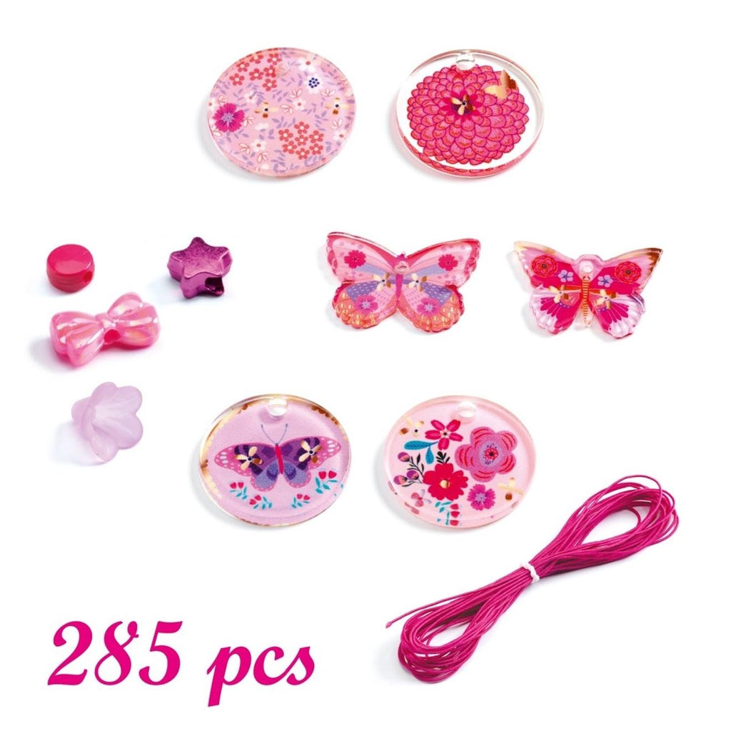 Perles fantaisies papillons rose