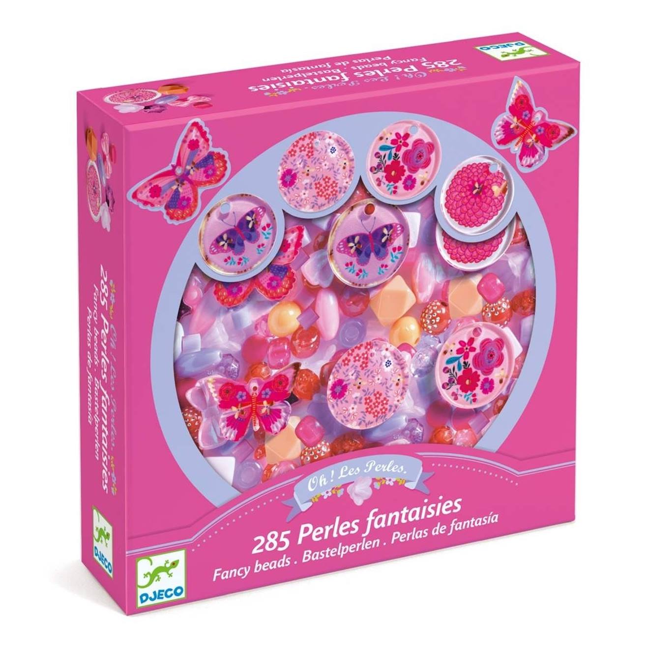 Perles fantaisies papillons rose