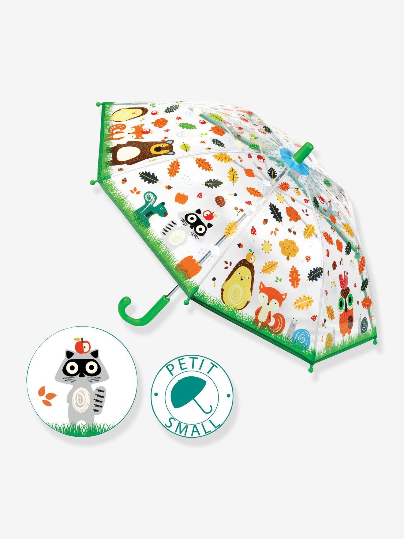 Petit parapluie animaux de la forêt vert